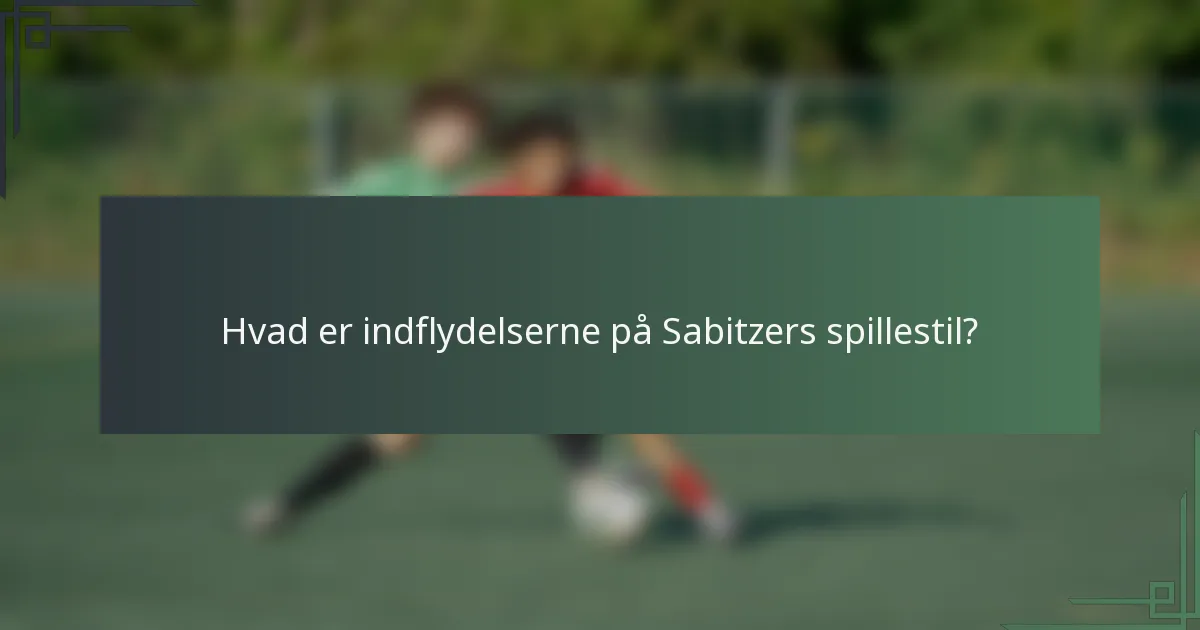 Hvad er indflydelserne på Sabitzers spillestil?